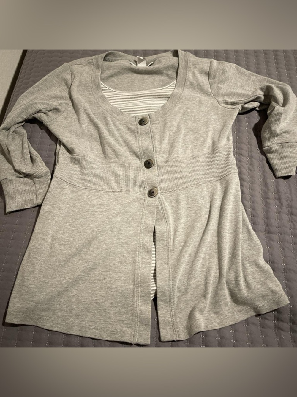 Style & Co. Gray Button-Front Women’s Cardigan